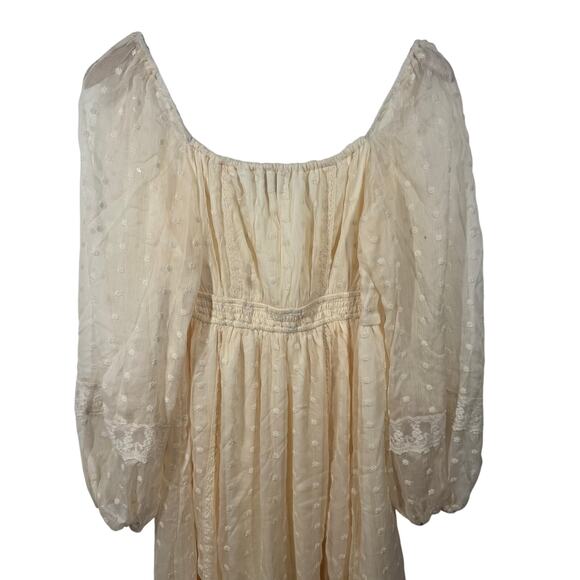 A Collective Story Dress Women M NWT Cream Midi Cream Lace #AD0181-FJA Cottage - Picture 4 of 15